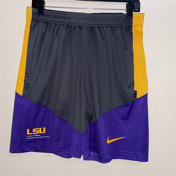Nike Mens LSU Tigers Team Issue Football Sideline Training Shorts S DN5718-060 - Picture 1 of 8